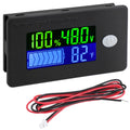 48v Golf Cart Battery Meter - LCD Display Lithium Battery Monitor 10-100v Volt Meter Temperature Gauge for Marine RV