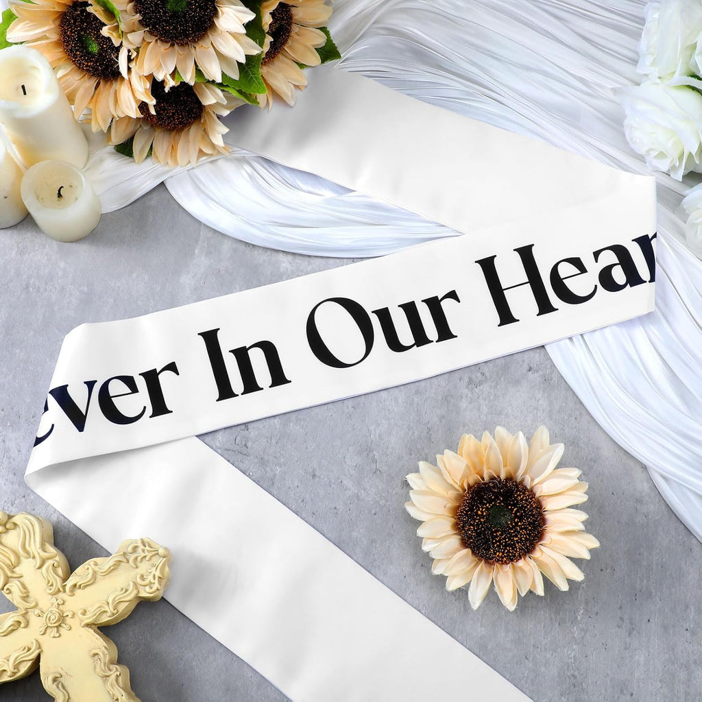 Funeral Sash Memorial Wreath Sash Funeral Ribbon Celebration of Life Ribbon for Casket or Wreath Flower Memorial