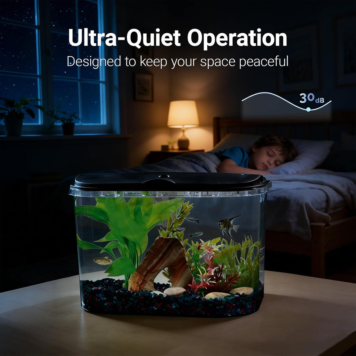 5-Gallon Aquarium Kit with LED Lighting and Power Filter, Ideal for a Variety of Tropical Fish
