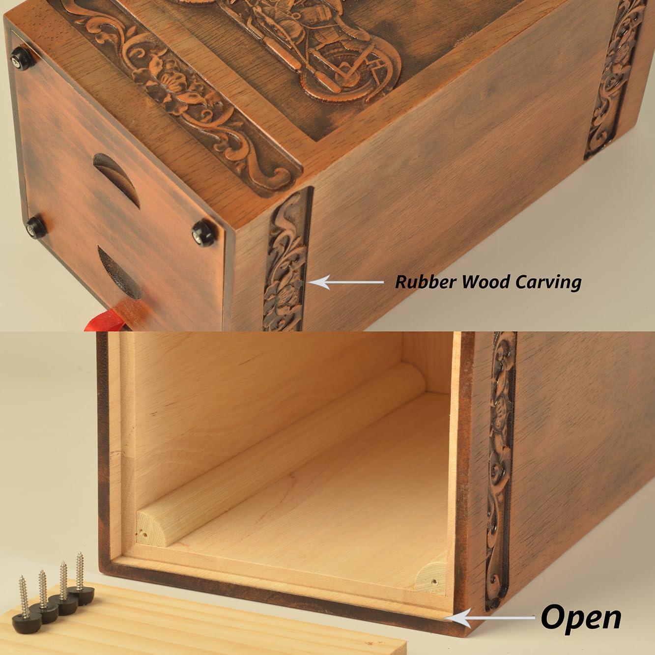 Wooden urn Human Ashes Cremation Adult Box Funeral Burial Male Casket Decorative Memorial funerary Men Large 250LBS