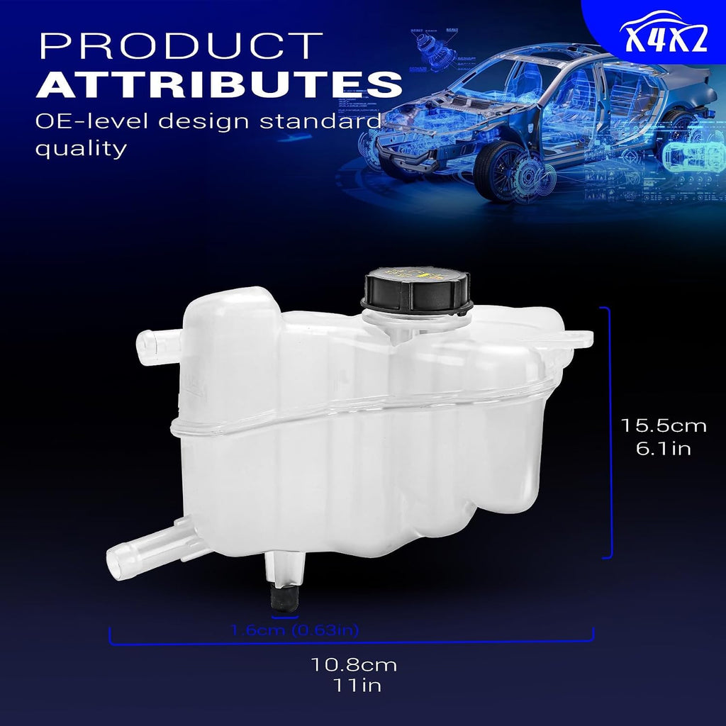 603-316 Coolant Reservoir Tank w/Cap for 2013-2020 Ford Fusion Lincoln MKZ