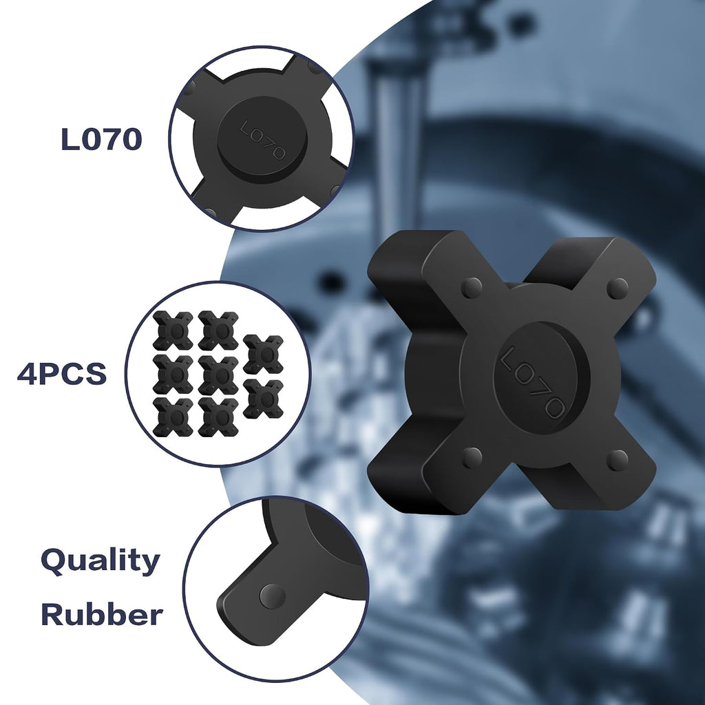 XIKE L070 NBR Rubber Spider for L-Jaw Coupling, 8-Pack