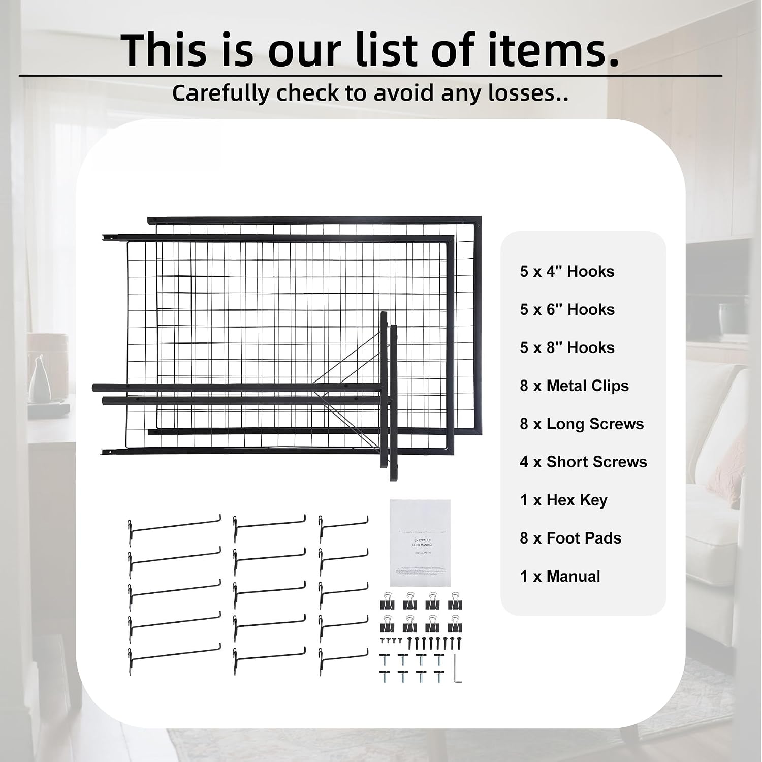 2 Packs Grid Wall Panels Tower 2' x 5.6' Double Side Wire Gridwall Display Racks with T-Base for Craft Shows Retail
