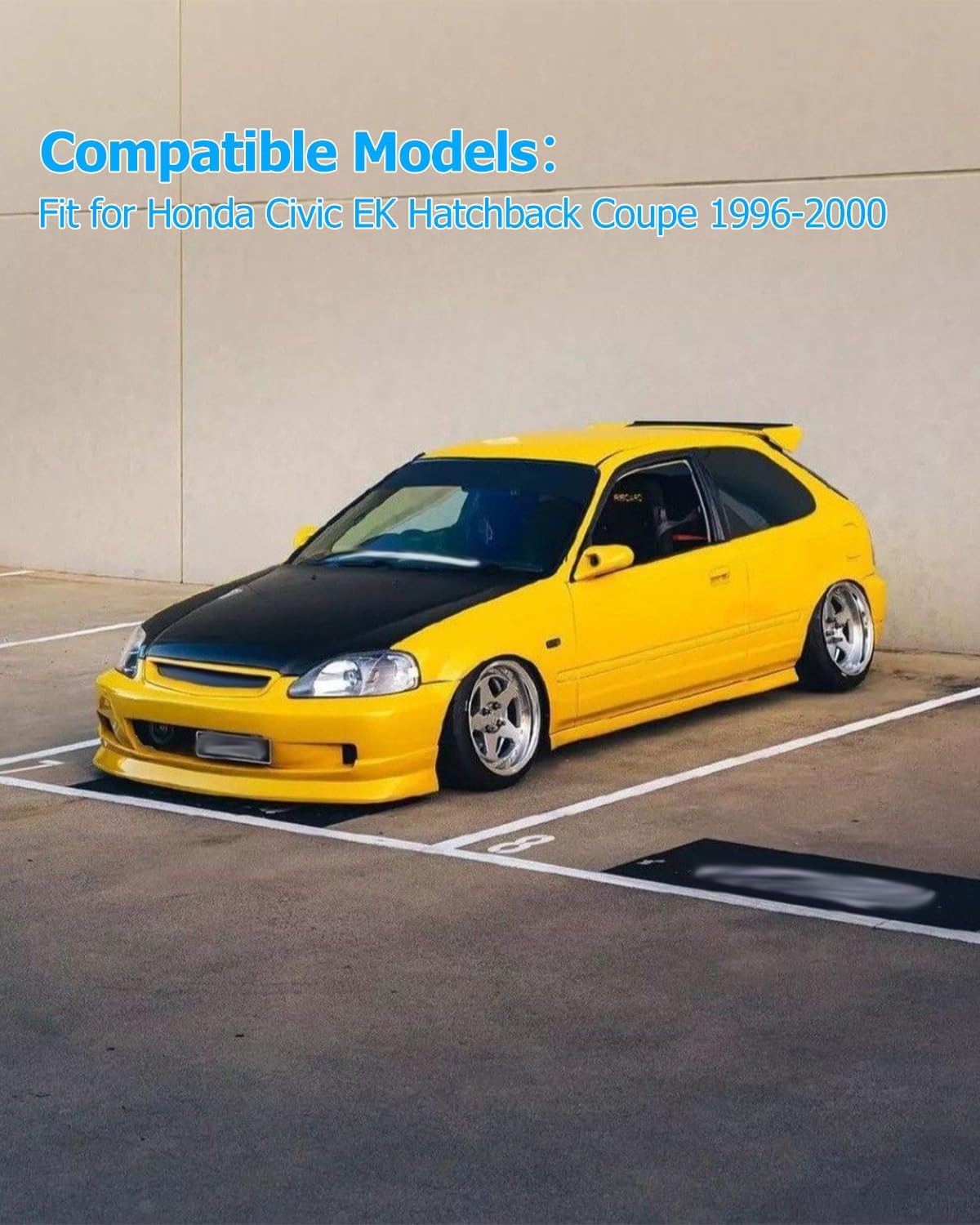 Front Rear Bumper Lift Kit Fit for Honda Civic EK Hatchback Coupe 1996-2000