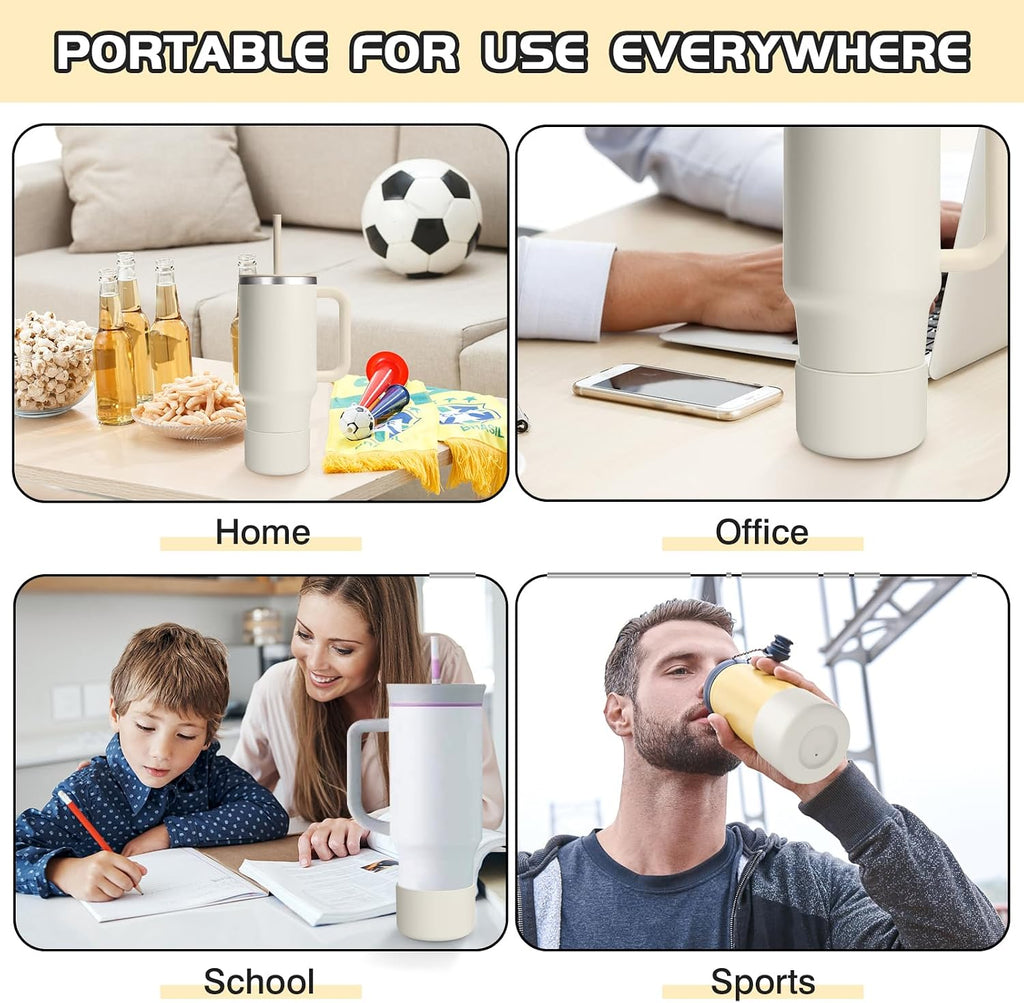 Silicone Boot Sleeve Compatible with Hydro Flask Travel Tumbler with Handle 32oz&40oz and 12-24oz Hydroflask Bottle &