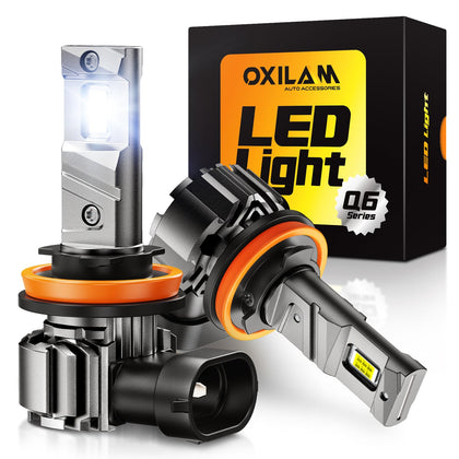 H11 Fog LED Light Bulbs, 80000LM 1200% Ultra-Bright 6500K H8/H16 Fog Bulb, 5 Min Quick Install, Longer Lifespan, IP68