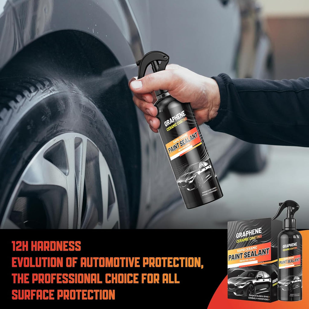 Graphene Ceramic Coating for Cars (17oz) - 12H Ceramic Spray Coating - 24+ Months of Long Lasting Protection - Ultra