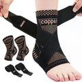 Ankle Brace for Women & Men, Ankle Compression Sleeve Support Copper Infused Ankle Brace for Sprained Ankle, Plantar