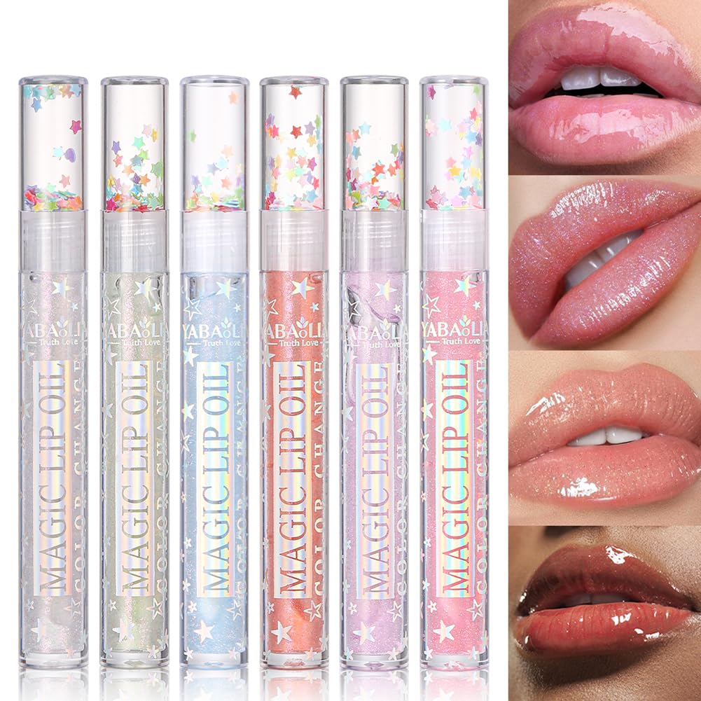 Shimmery Glitter Lip Gloss 6 Colors Liquid Lipstick Set Plumping Lip Oil | Syrupy gloss | Long Lasting |