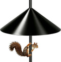 19 Inch Wide Black Squirrel Baffle for Bird Feeder Pole,Squirrel Proof for Outdoor Pole Mount Bird House Guard for