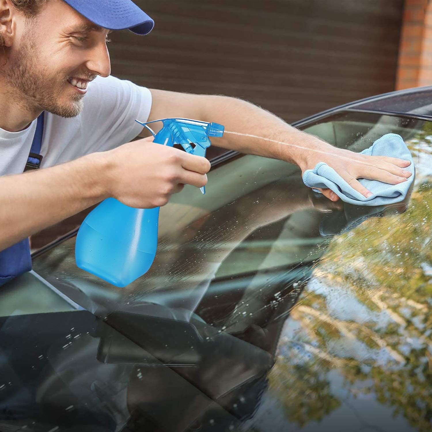 8 Oz Empty Plastic Spray Bottles with Adjustable Nozzle - Durable Trigger Sprayer with Mist & Stream Modes