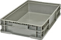 Hudson Exchange 24 x 15 x 5" (3 Pack, 5.2 Gallon) Straight Wall Handled Storage Container Tote, Gray/Brown
