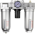 THB 1" Compressed Air Moisture Filter Regulator Lubricator Combo w Auto Drain
