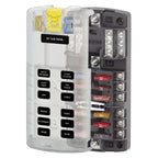 Blue Sea Systems ST Blade Split Bus Fuse Block, 12 Circuits with Cover