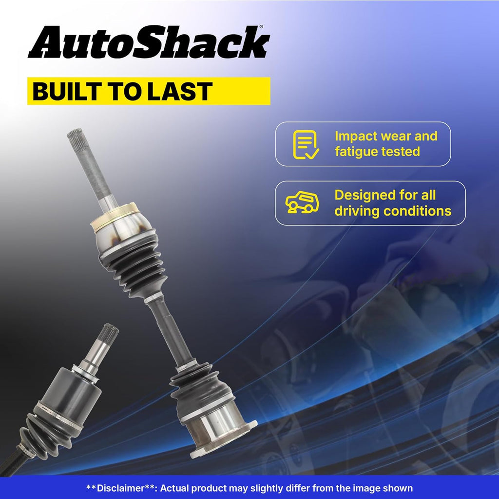 AutoShack Front CV Axle Shaft Assembly, Driver or Passenger Side, 1pc