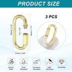 MECCANIXITY Chain Connectors 4mm Thick Pale Gold 3Pack