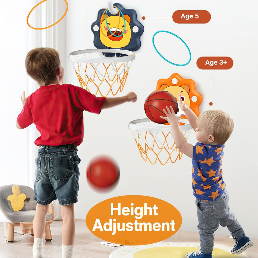 Toddler Kids Basketball Hoop Indoor Toys,Scoreboard Portable Design Adjustable Height,Christmas Birthday Baby Toddler