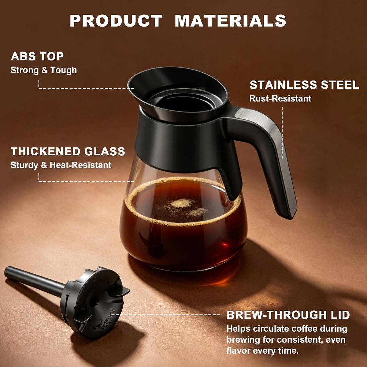 10 Cup Replacement Coffee Pot Carafe for Ninja Coffee Maker