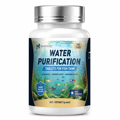 Aquarium Water Purification Tablets, Water Clarifier for Fish Tank,100Count