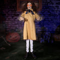Halloween Animatronics Decorations 48inch Animated Creepy Doll with Sound Activated, Spooky Sound, Lighted LED Eyes