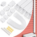 10ft Mini Split Line Set Cover 3" PVC for AC & Heat Pump White | Premium PVC & ABS; UV-resistant; snap-on for quick