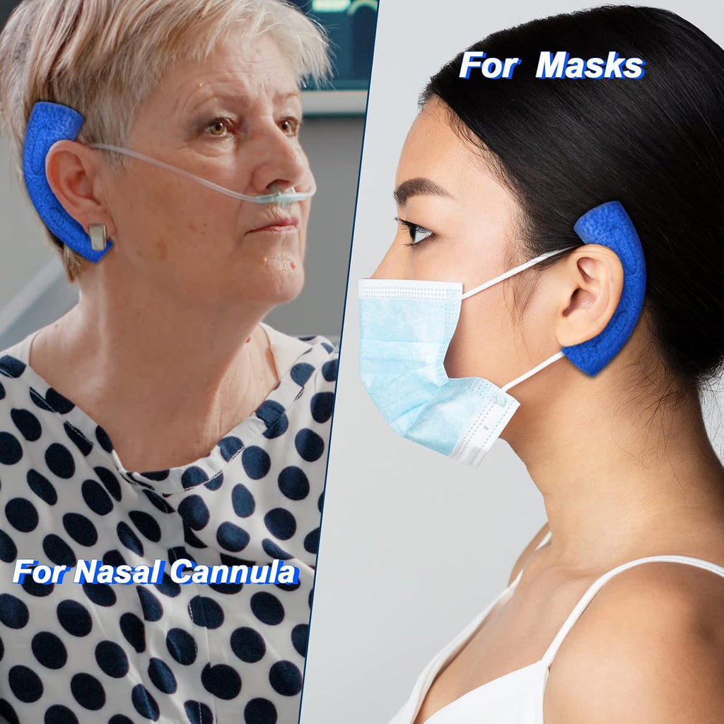20 Pcs Nasal Cannula Ear Cushions Oxygen Pads, Soft Cover Oxygen Cannula Cushions, Tubing Protectors for Ear Pain