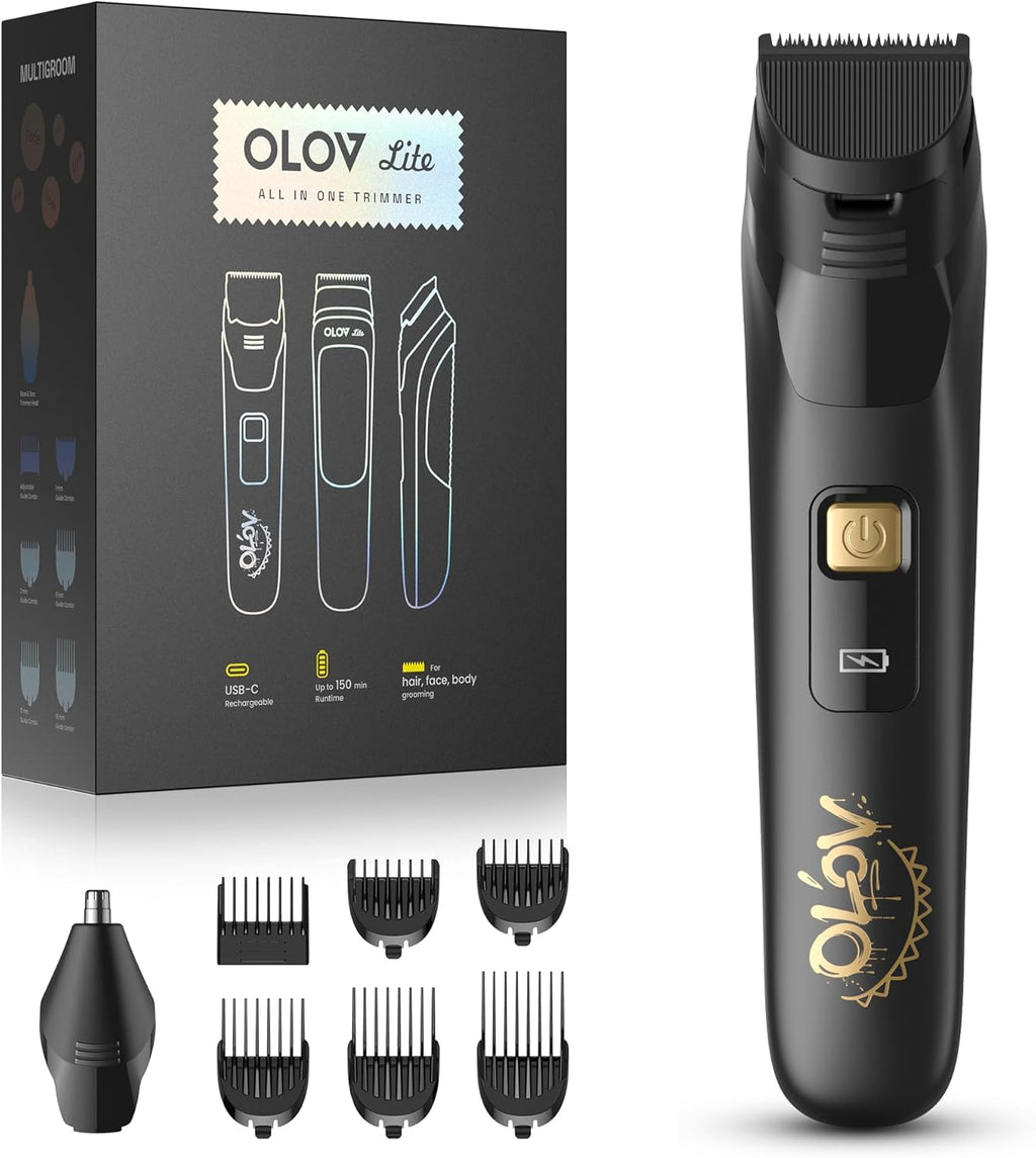 Electric Beard Trimmer for Men,Nose Hair Trimmer & Men's Electric Razor 10-in-1 Grooming Kit Cordless Shaver
