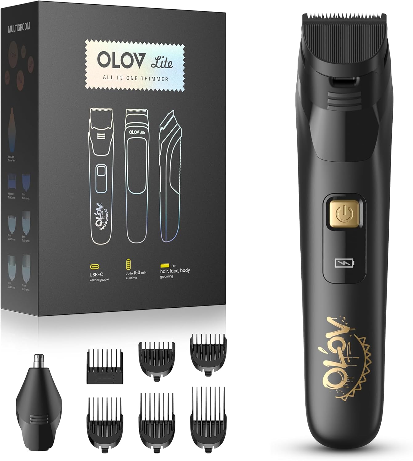 Electric Beard Trimmer for Men,Nose Hair Trimmer & Men's Electric Razor 10-in-1 Grooming Kit Cordless Shaver