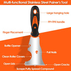 Putty knife,10 Piece Stainless Steel Paint Scraper Tool Set,14" Mud Pan for Repairing Drywall, Removing Wallpaper