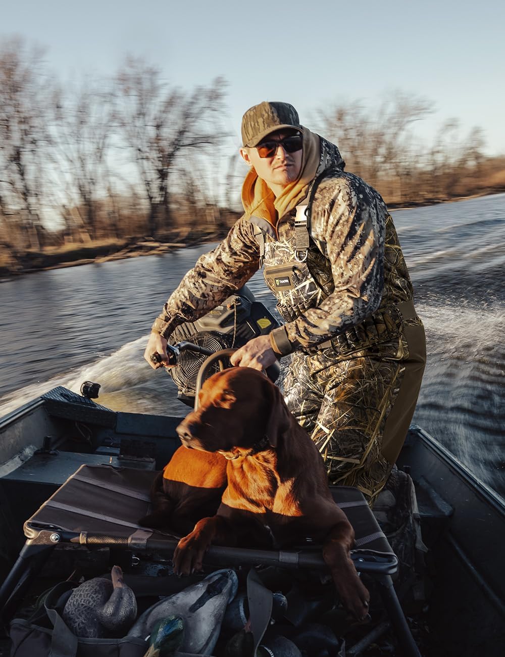 Breathable Chest Waders, Waterproof Insulated Hunting Waders | 1600G Boots & 200G Insulated Lining, Sealed Seams