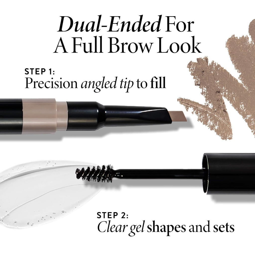 LAURA GELLER Sculpt-n-Stay 2-in-1 Eyebrow Pencil & Gel, Dark Brown