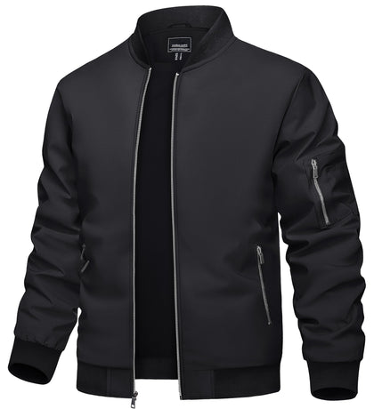 Jackets for Mens Black Jacket Lightweight Men's Bomber Jackets Lightweight Windbreaker Spring Men's Casual Jacket