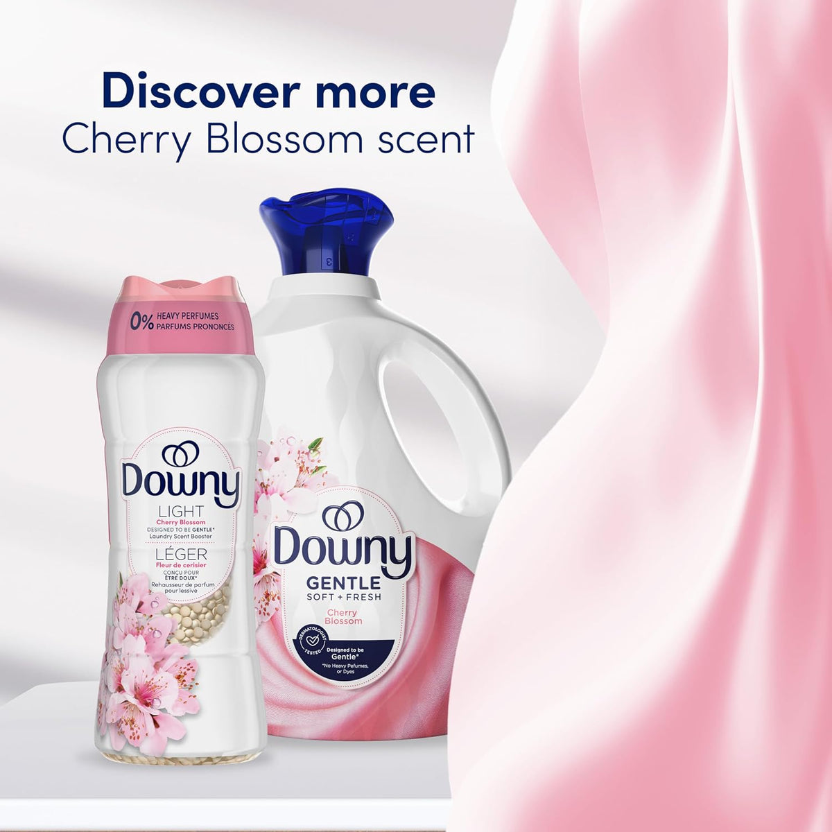 Gentle Soft + Fresh Fabric Softener Liquid, Cherry Blossom Scent, 56 FL OZ, 83 loads, Liquid Fabric Softener Designed
