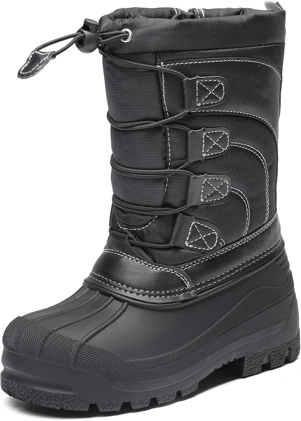 Unisex Snow Waterproof Winter Boots | Warm Faux Fur Lined Outdoor Secure Grip Anti Slip Outsole Easy Wear Windproof