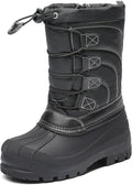 Unisex Snow Waterproof Winter Boots | Warm Faux Fur Lined Outdoor Secure Grip Anti Slip Outsole Easy Wear Windproof