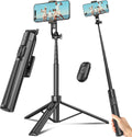 Selfie Stick Travel Tripod for Cell Phone with Remote Control and Phone Holder, Extendable Selfie Stick for iPhone