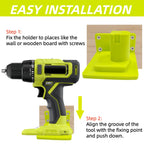 10 Pack Tool Drill Mount Holder Compatible with Ryobi 18V Power Tool