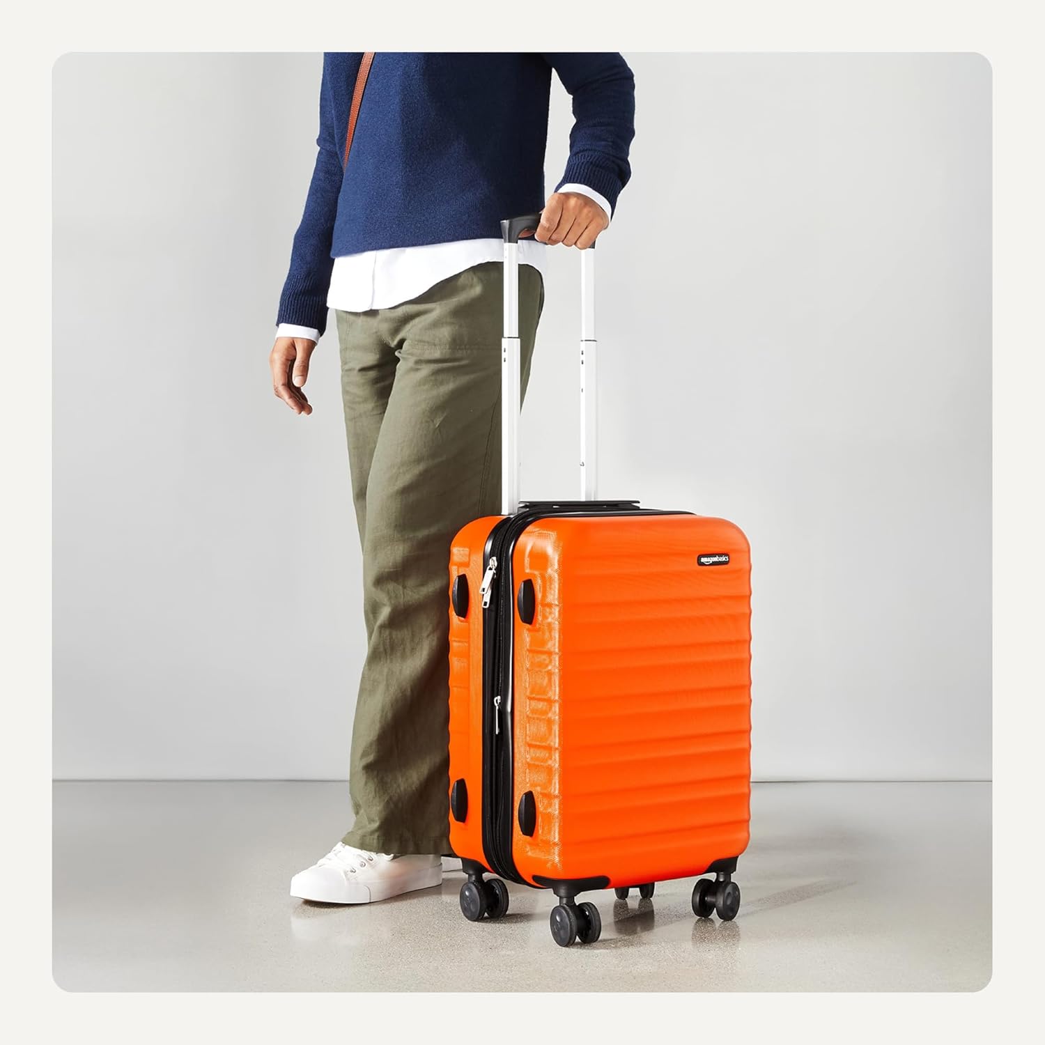 21" Hardside Carry-On Luggage with Spinner Wheels, Expandable for Up to 25% More Space, Scratch-Resistant Hardshell