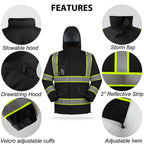 Class 3 Hi Vis Rain Suit, Waterproof Reflective Jacket Pants Set