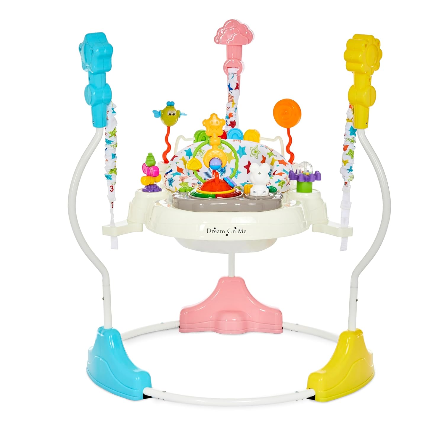 2-in-1 Baby Activity Center & Bouncer Jumper, 360° Rotating Seat, 3-Height Adjustable, 12 Melodies with Lights &