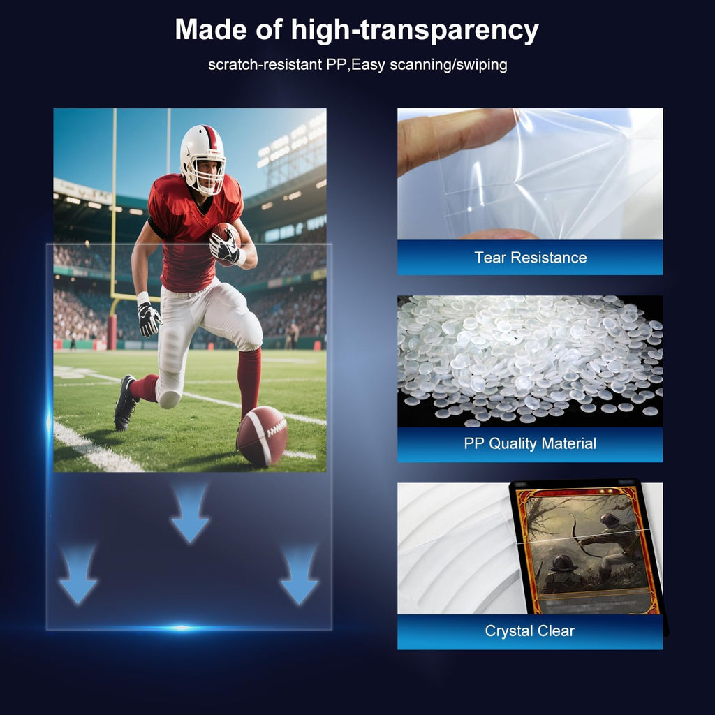 12000 Counts Card Sleeves for Trading Cards,Soft Penny Card Sleeves,Clear Plastic Standard Size Card Protectors for