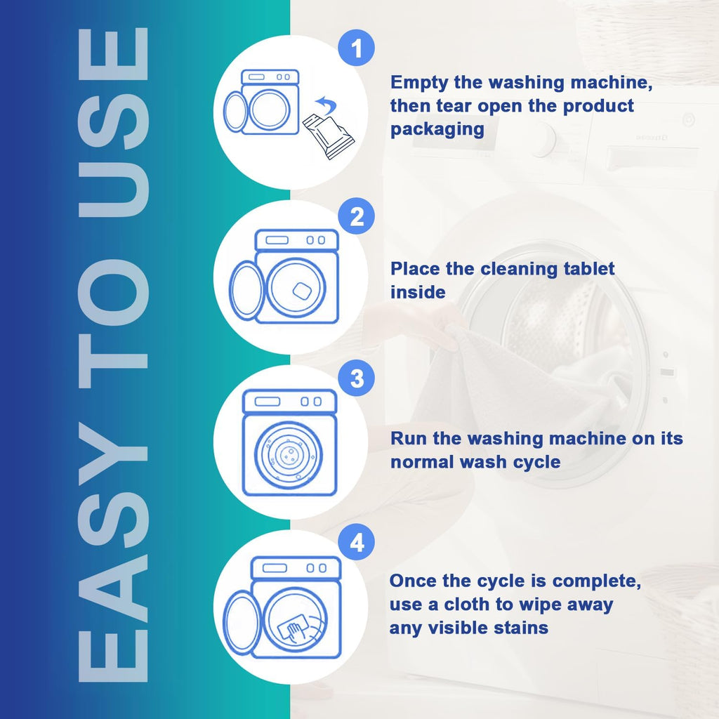Washing Machine Cleaner Tablets 24 Pack – Deep Cleaning Descaler