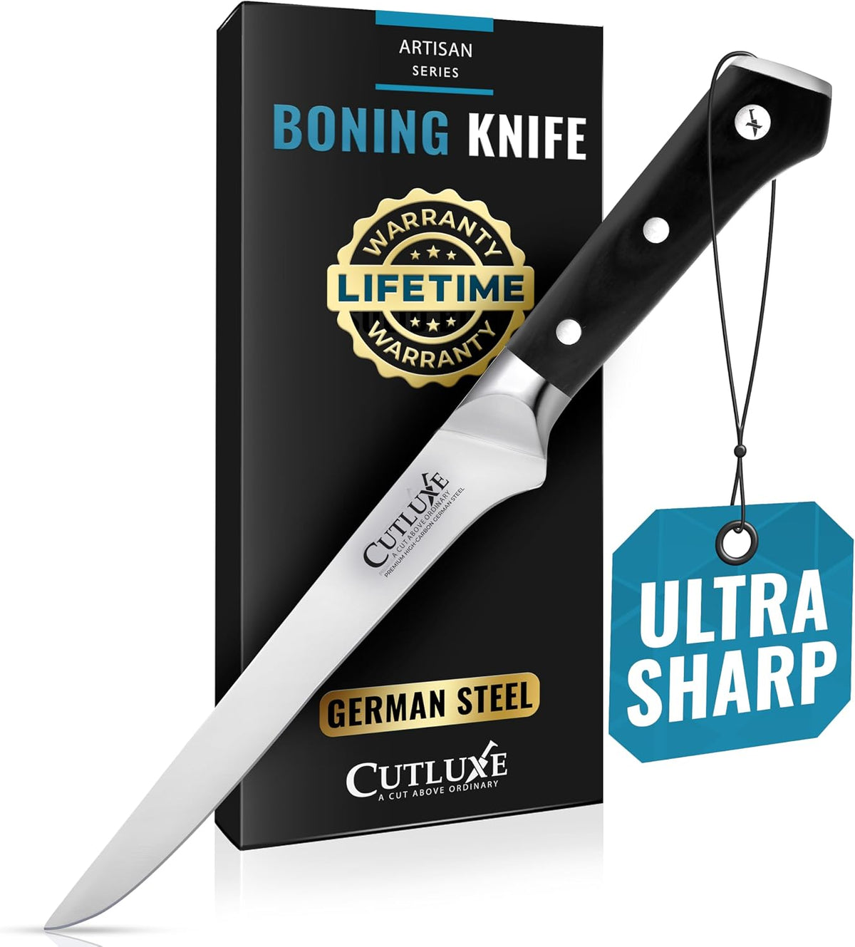 Boning Knife, 6" Razor Sharp Fillet Knife for Meat Cutting