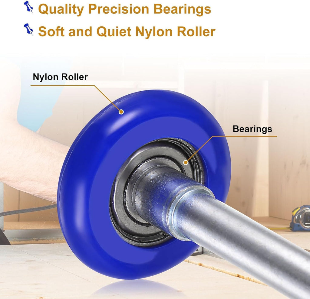 Durable 1.8 Inches Nylon Garage Door Rollers 6200ZZ 10 Ball Bearing 4.25 Inches Stem (4.25" Stem20Pack, 20)