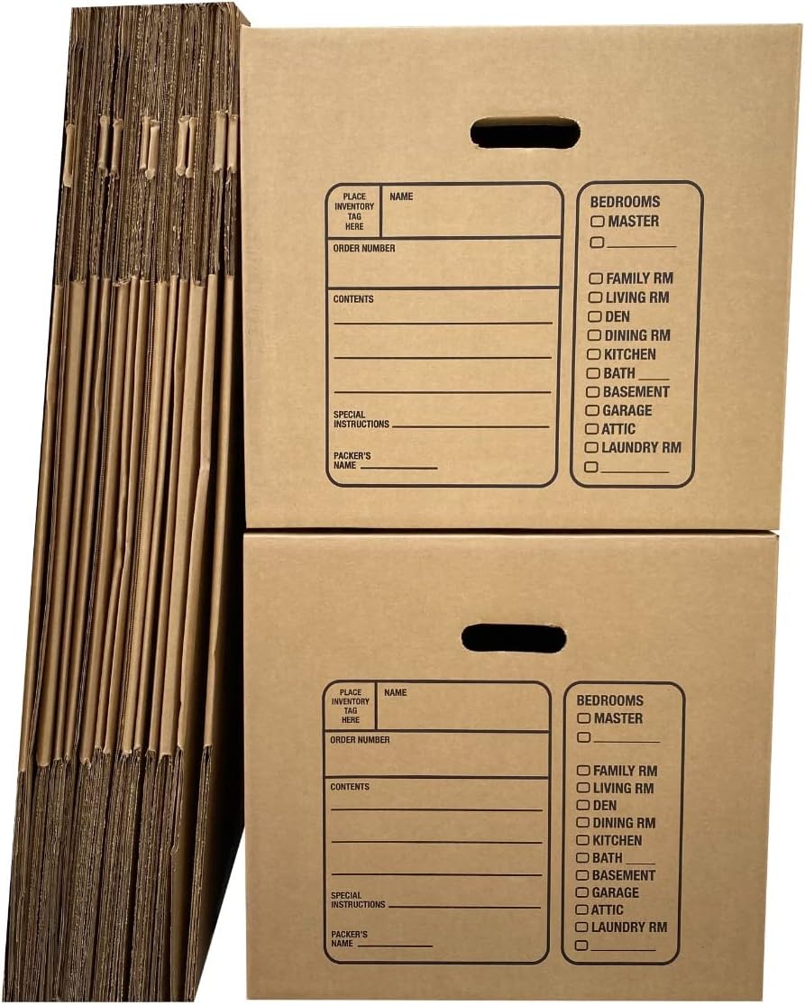 Premium Medium Moving Boxes, 18x18x16",Cardboard Box, (Pack of 10)