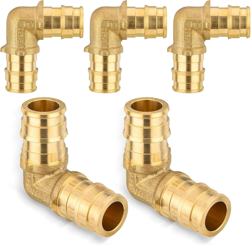 5Pack Seelink PEX-A Expansion Fittings, 1 Inch PEX-A Elbow(PEX1960036-5)