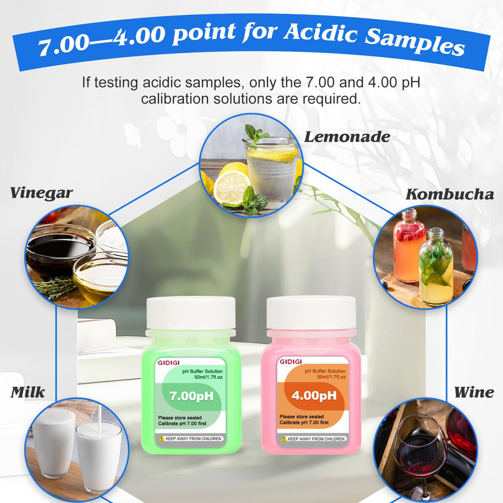 pH Calibration Solution Kit 4,7,10 pH Buffer, Probe Storage Solution