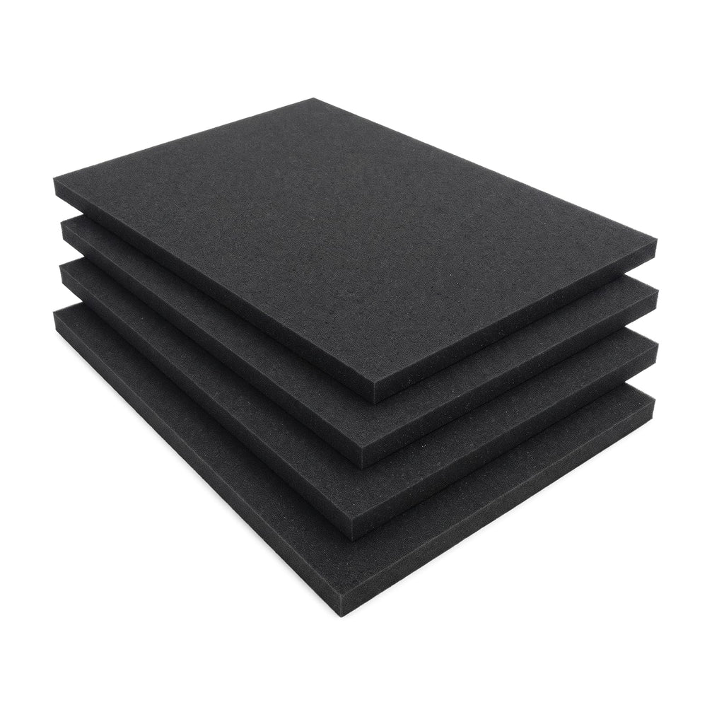 Foam Pad, 4 Pack Packing Foam, Black Foam Padding for Cases