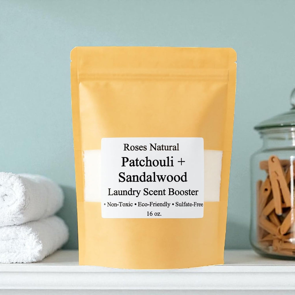 Laundry Scent Booster, Patchouli + Sandalwood, 16oz, Plant-Based, Non-Toxic