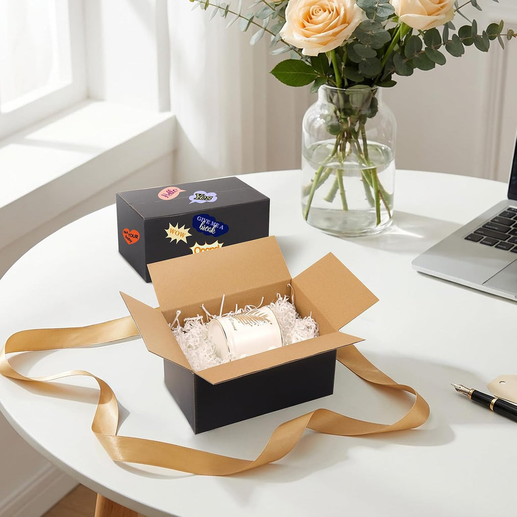 Black Shipping Boxes 6x4x4, 30 Pack Small Mailer & Packaging Boxes for Small Business, Heavy Duty Corrugated